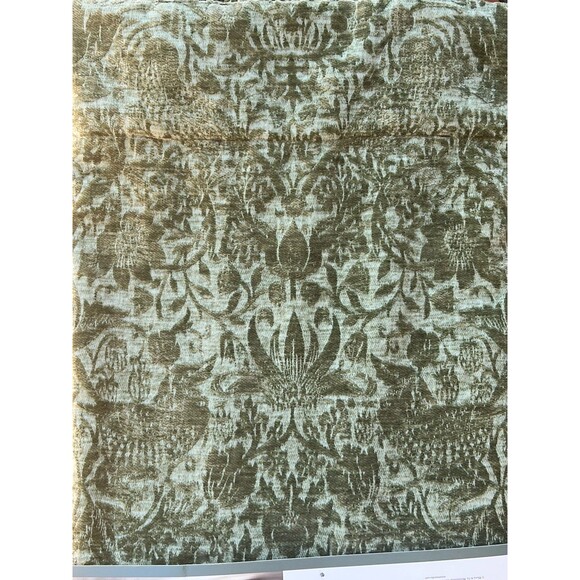 William Morris Window Curtains Panels 38X96 Strawberry Thief Green Embossed 2 PC - Picture 10 of 11